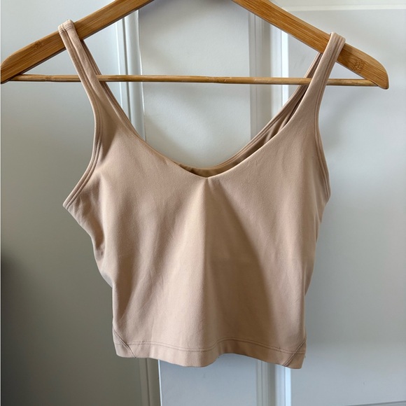 Lululemon Align Tank Pecan Tan Sleeveless V-Neck Crop Tank Top - Beige 6 - Picture 2 of 5